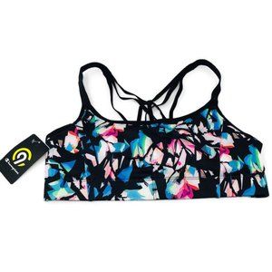 NWT Champion Strappy Back Geo Print Sports Bra LRG